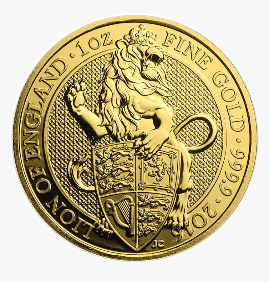 Lion Of England - Queen's Beast Gold Coin, HD Png Download, Free Download
