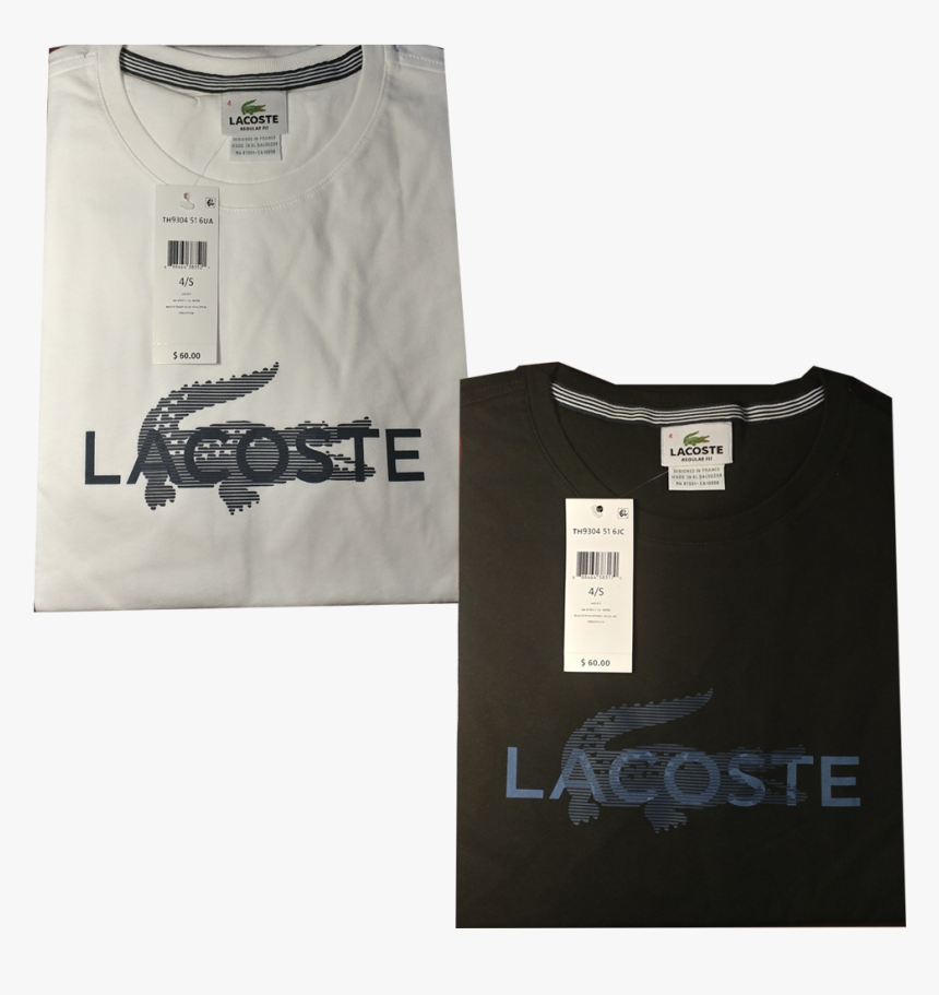 Lacoste Authentic Mens Textured Striped Croc Logo T - Lacoste, HD Png Download, Free Download