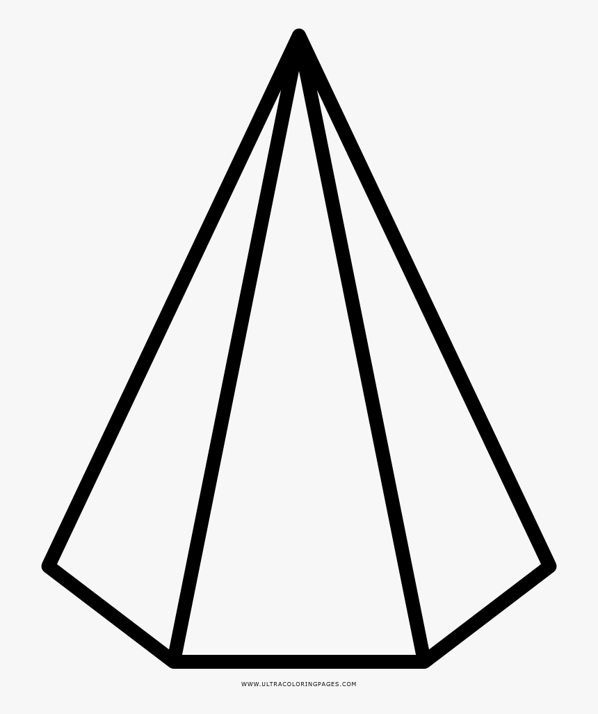 Hexagonal Pyramid Coloring Page - Hexagonal Pyramid Png, Transparent Png, Free Download