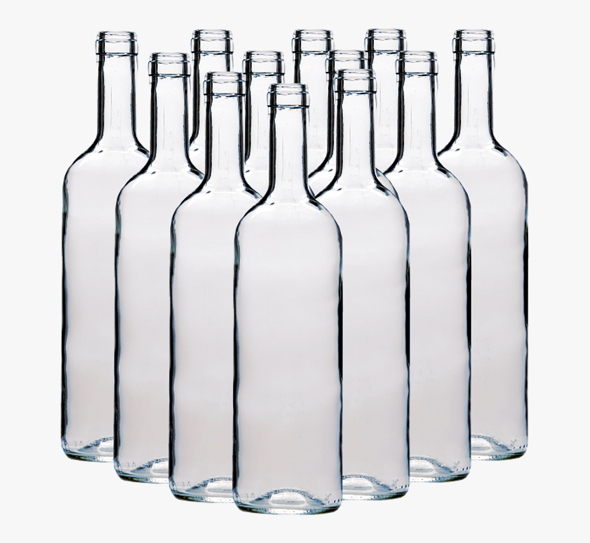 750ml Clear Wine Bottles With Corks - Black Wine Bottles Uk, HD Png Download, Free Download