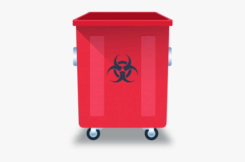 Empty Red Biohazard Bin - Biohazard Symbol, HD Png Download, Free Download