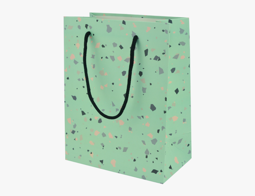 Gift Bag Terrazzo Mint Green - Paper Bag, HD Png Download, Free Download