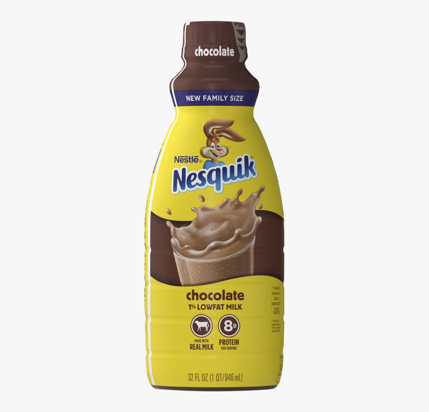 Nesquik 1% Lowfat Chocolate Milk 32 Fl - Nesquik Chocolate Milk, HD Png Download, Free Download