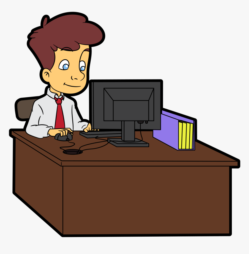 Cartoon Work Computer Png, Transparent Png, Free Download