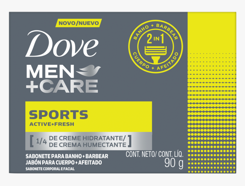 Men Care Jabón 2en1 Active Fresh - Dove Men Care, HD Png Download, Free Download