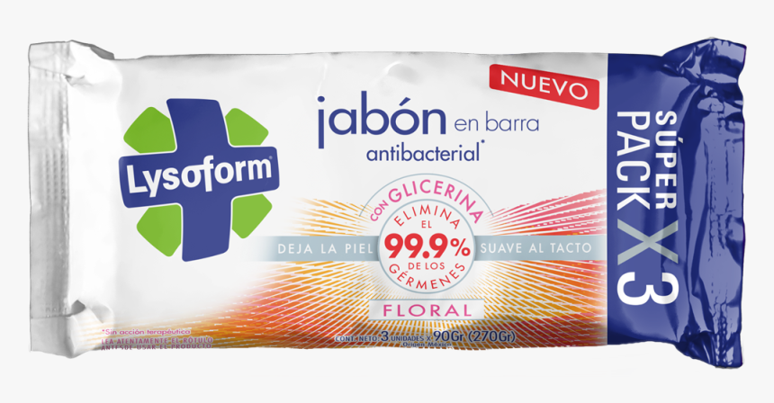 Lysoform Jabón En Barra Antibacterial Floral Superpaquete - Lysoform, HD Png Download, Free Download