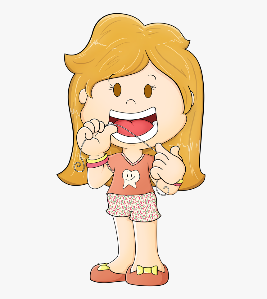 Dentist Clipart Person - Cartoon Flossing Teeth Clipart, HD Png Download, Free Download