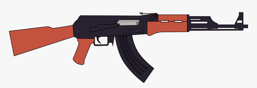 Ak 47 Assault Rifle Vector By Jsoftentertainment - Ak 47 Rifle Vector, HD Png Download, Free Download