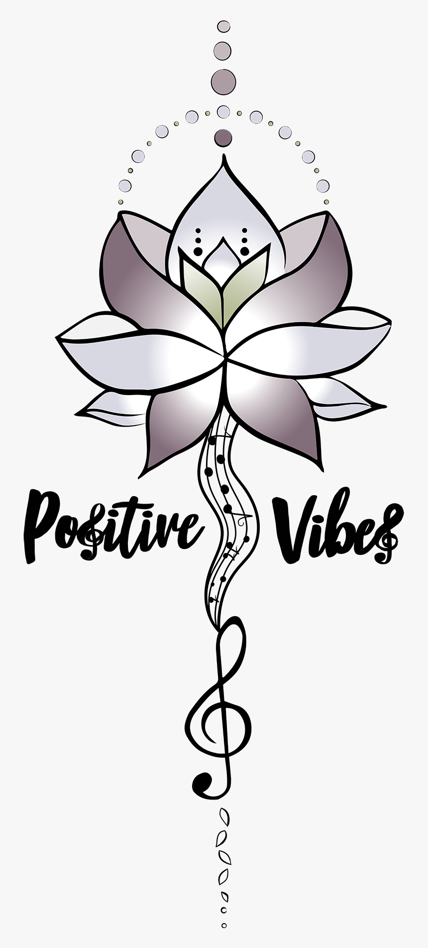 Pvy Full Lotus Wtext - Positive Vibes Png, Transparent Png, Free Download