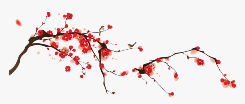 Flor De Cerezo Dibujo , Png Download - Red Cherry Blossom Png, Transparent  Png - kindpng