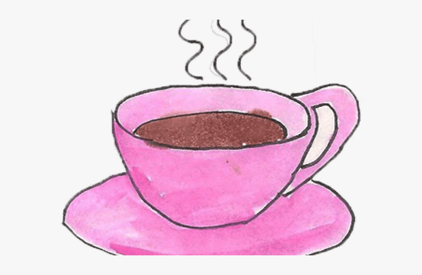Tea Clipart Pink Coffee Cup - Pink Tea Cup Png Cartoon, Transparent Png, Free Download