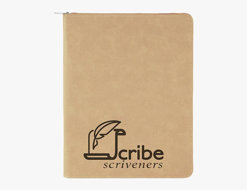 Light Brown With Zipper Laserable Leatherette Portfolio - Schneider Electric, HD Png Download, Free Download