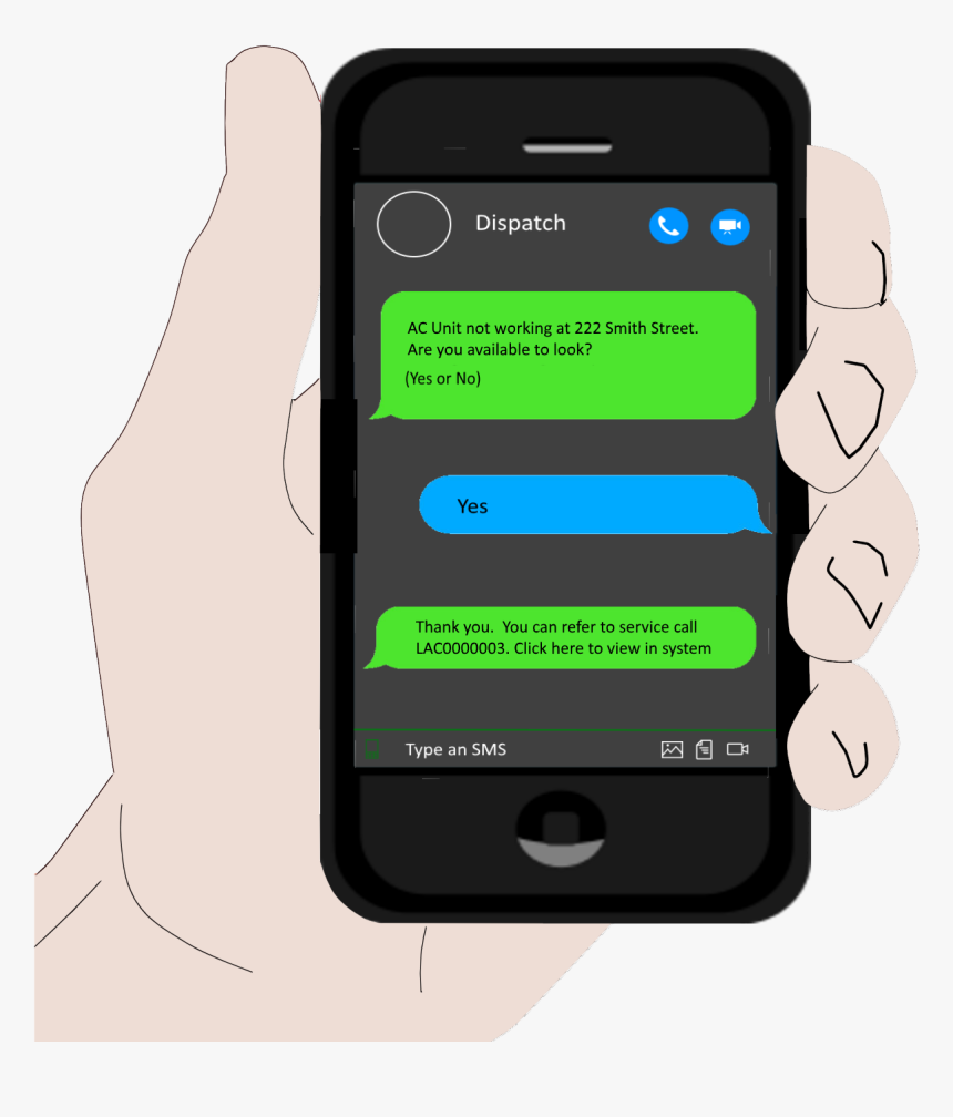 Hand Holding Cell Phone - Iphone Png Cartoon, Transparent Png, Free Download