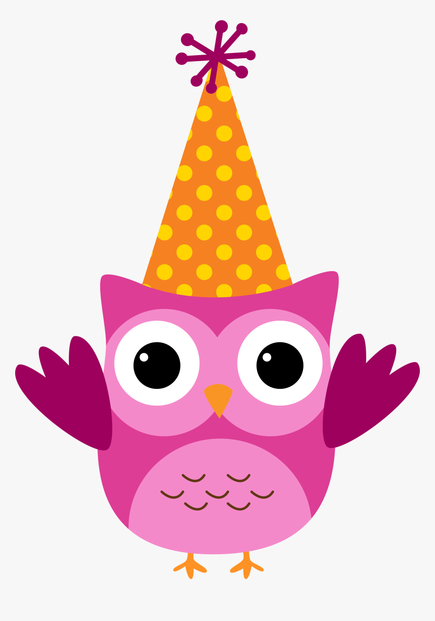 Party Owl Png - Owl Birthday Clip Art, Transparent Png, Free Download