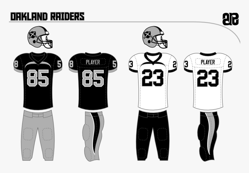 Transparent Raiders Clipart - Football Jersey Clipart Black And White, HD Png Download, Free Download