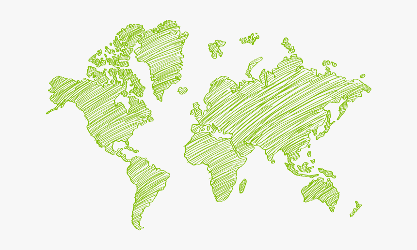 World Map Drawing Png, Transparent Png, Free Download