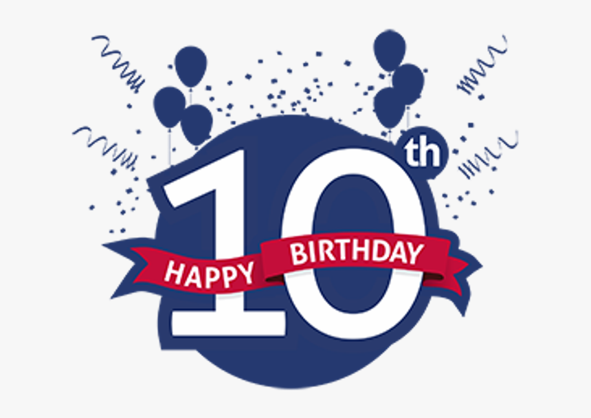 Nice Picture Of 10th Birthday - Happy 10th Birthday Png, Transparent Png, Free Download