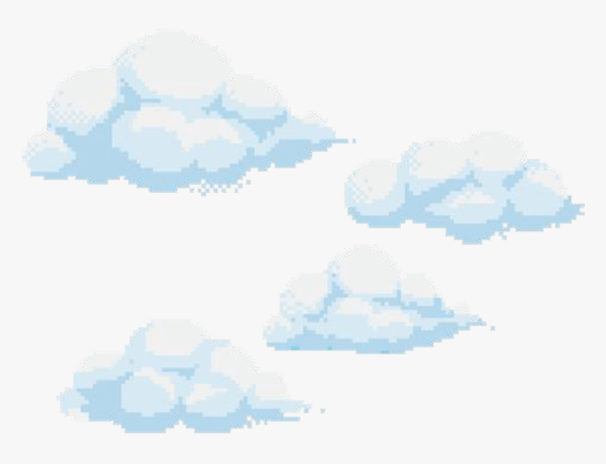#clouds #aesthetic #japanese #cute #blue #white #tumblr - Transparent 8 Bit Clouds, HD Png Download, Free Download
