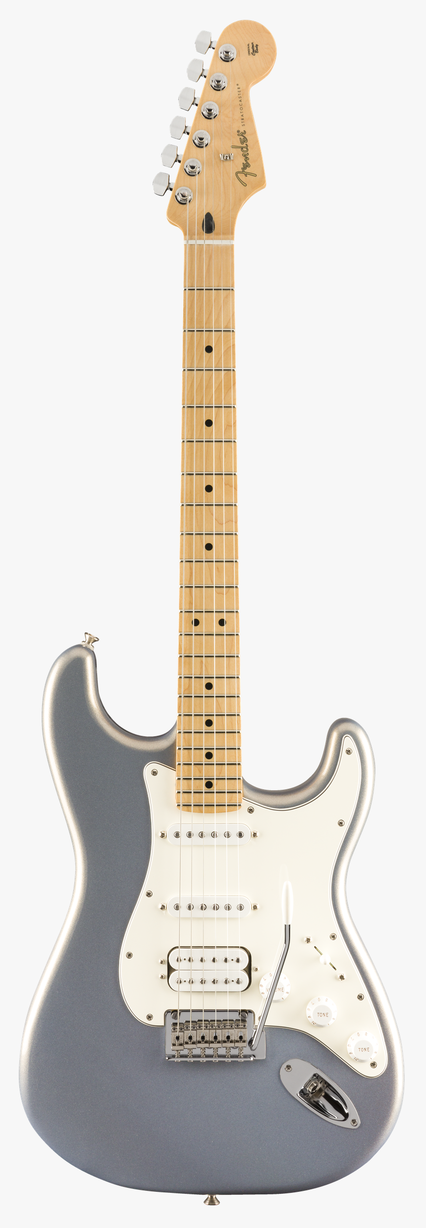 Fender Stratocaster Hss Silver, HD Png Download, Free Download