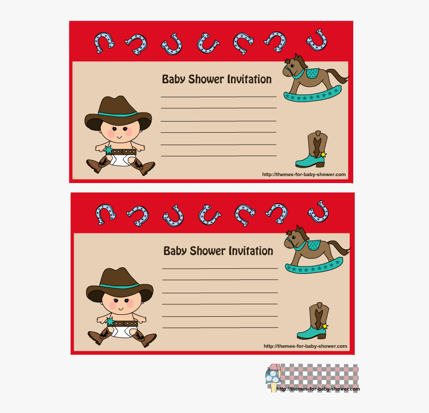 Cow Boy Baby Shower Invitations - Baby Shower, HD Png Download, Free Download