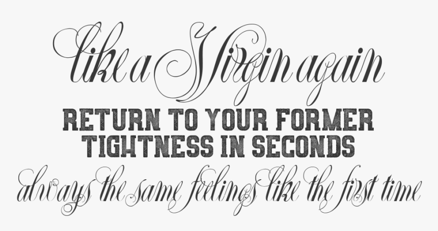 Text Like A Virgin Again - Calligraphy, HD Png Download, Free Download