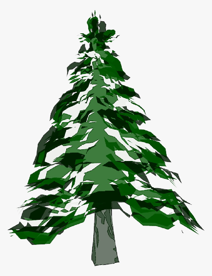 Tree, Fir, Christmas, Cold, Noel, Pine, Pins, Winter - Pine Tree With Snow Clipart, HD Png Download, Free Download