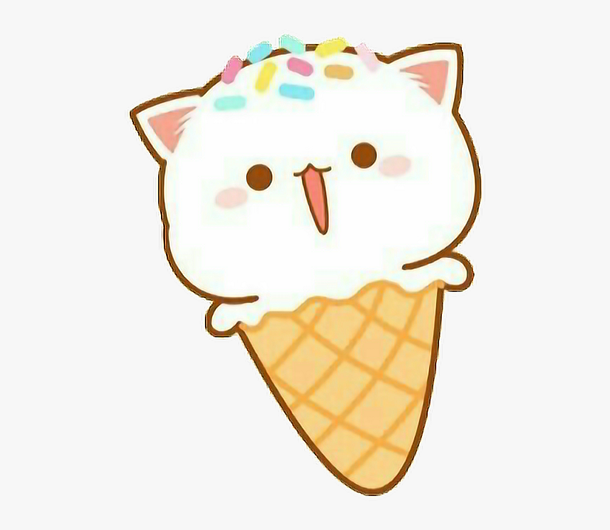 #kawaii #cute #little #hearts #stickers #sticker #png - Ice Cream Cone, Transparent Png, Free Download