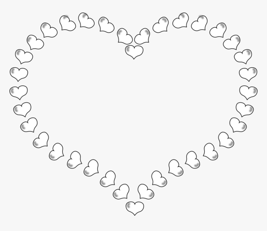 Heart Shaped Border Little Hearts Coloring Book Colouring - Black Border Designer Backgroynd, HD Png Download, Free Download