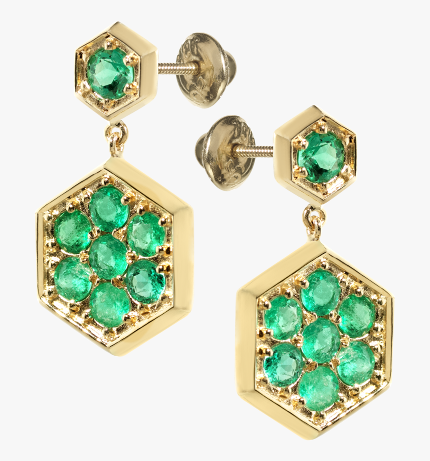 Gold Yellow Emerald Earrings, HD Png Download, Free Download