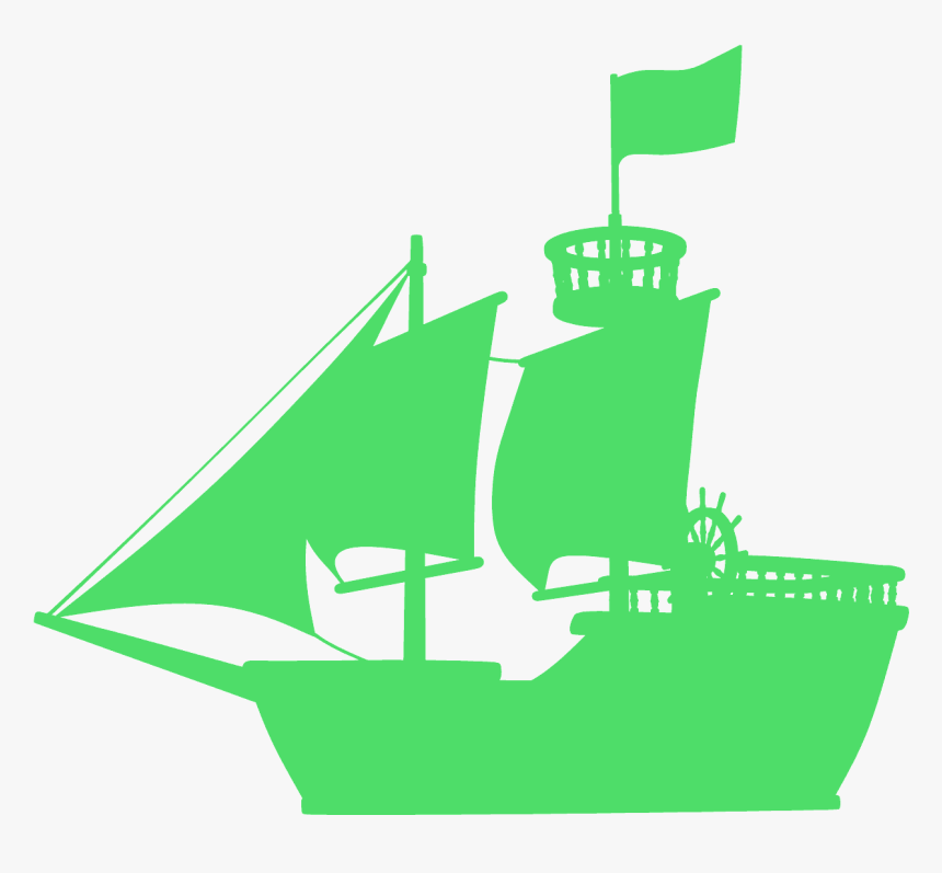 Pirate Ship Silhouette Png, Transparent Png, Free Download