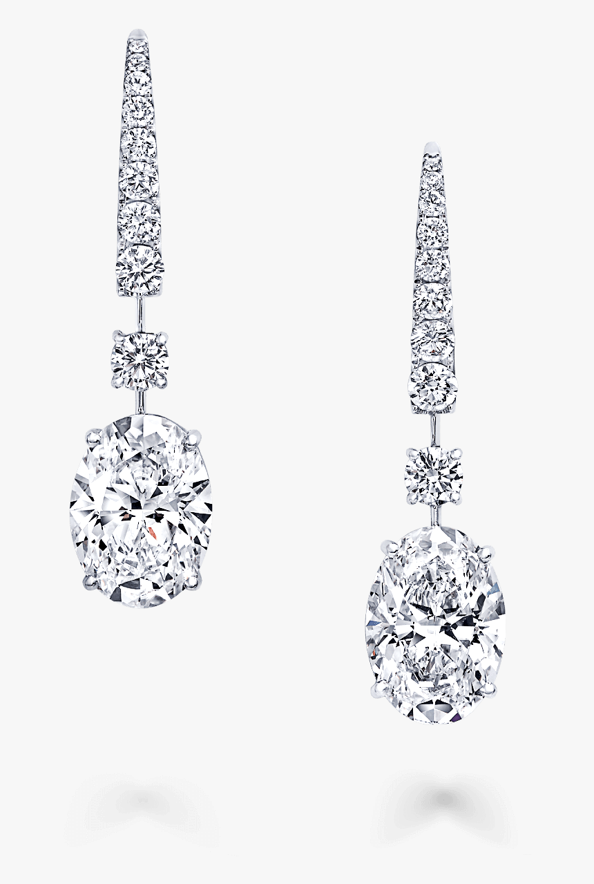 Transparent Oval Shape Png - Oval Cut Diamond Earrings, Png Download, Free Download