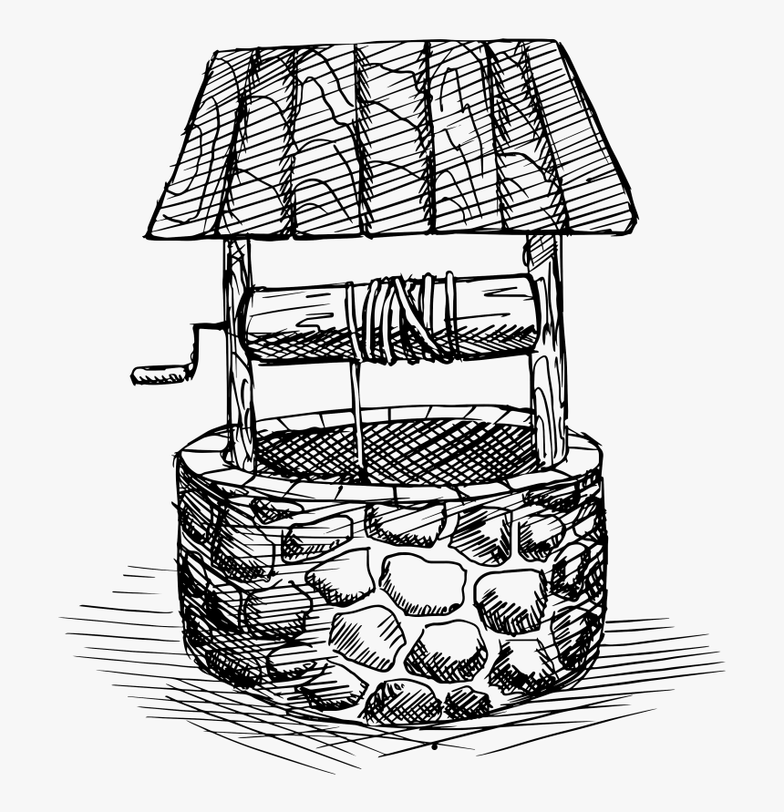 Water-well - Sketch Of A Well, HD Png Download, Free Download