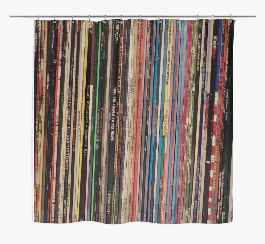 Retro Shower Curtain, Vinyl Record Albums, Punk Rock, HD Png Download, Free Download
