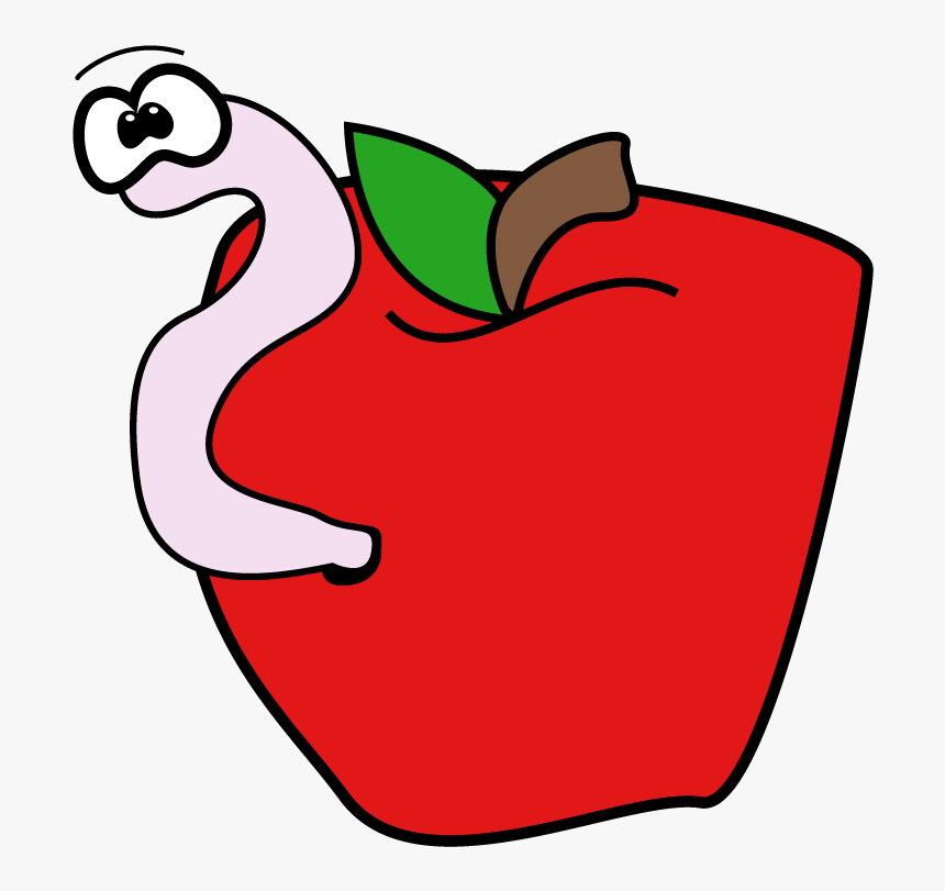 Apple And Worm Bulletin Board Piece Clipart , Png Download, Transparent Png, Free Download