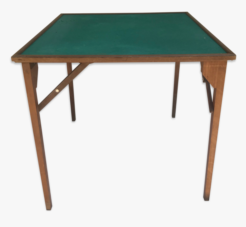 Old Table A Game Folding Brand Rb With Vintage Green - Coffee Table, HD Png Download, Free Download