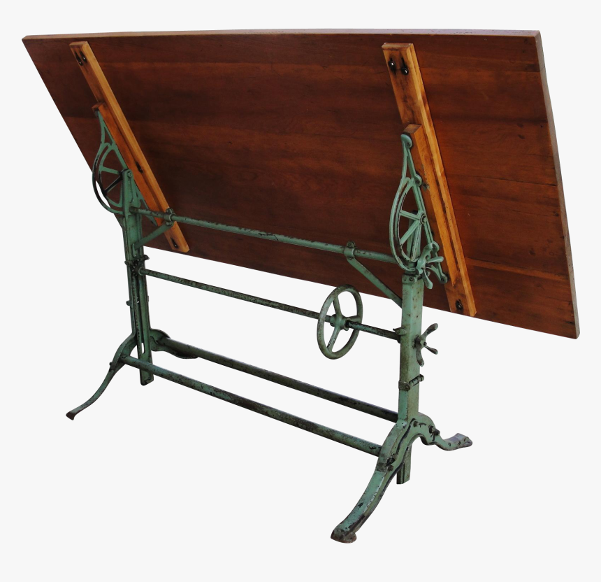 Antique Cast Iron Base Drafting Tables, HD Png Download, Free Download