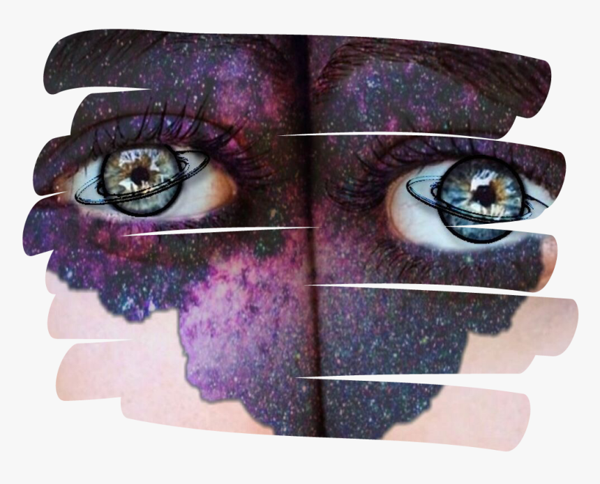 #ojos #galaxy #galaxia #pintar - Eye Shadow, HD Png Download, Free Download