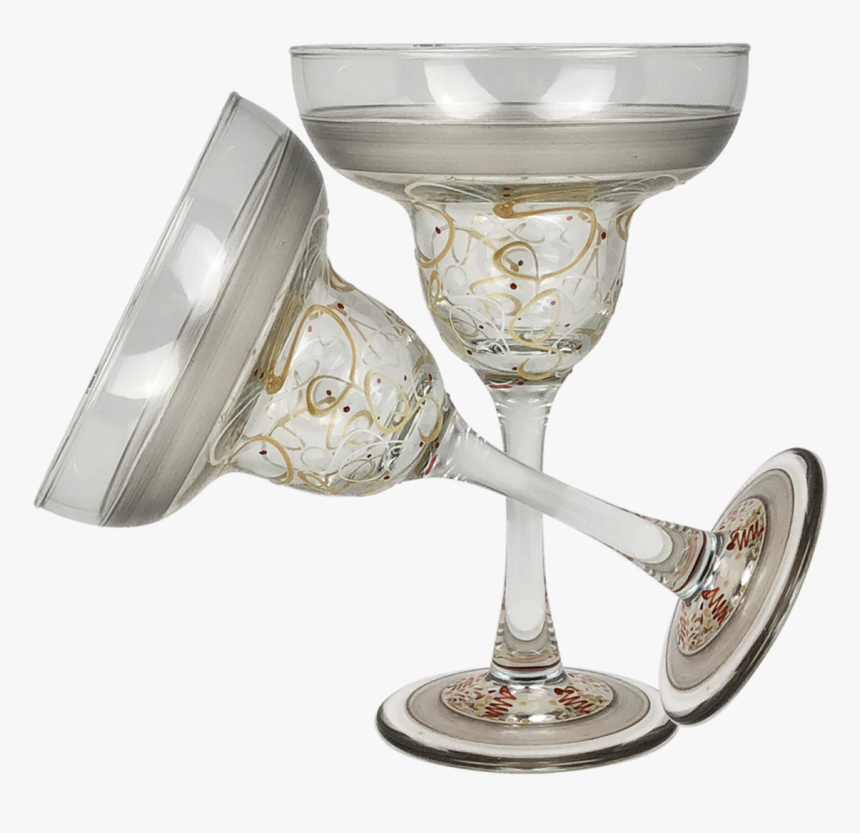 Set Of 2 Celebration Streamers Margarita Glass - Champagne Stemware, HD Png Download, Free Download