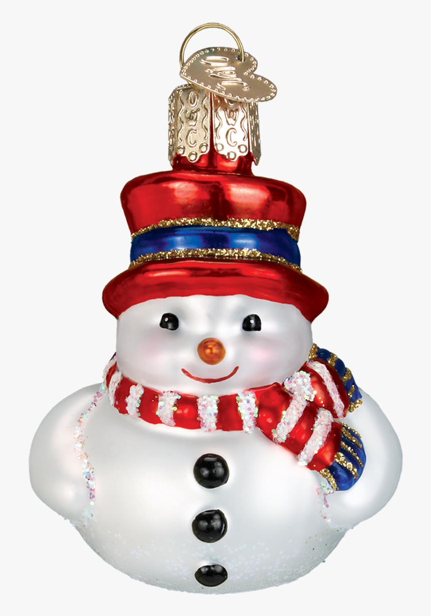 Old World Christmas Mini Snowman Glass Ornament - Old World Ornaments, HD Png Download, Free Download