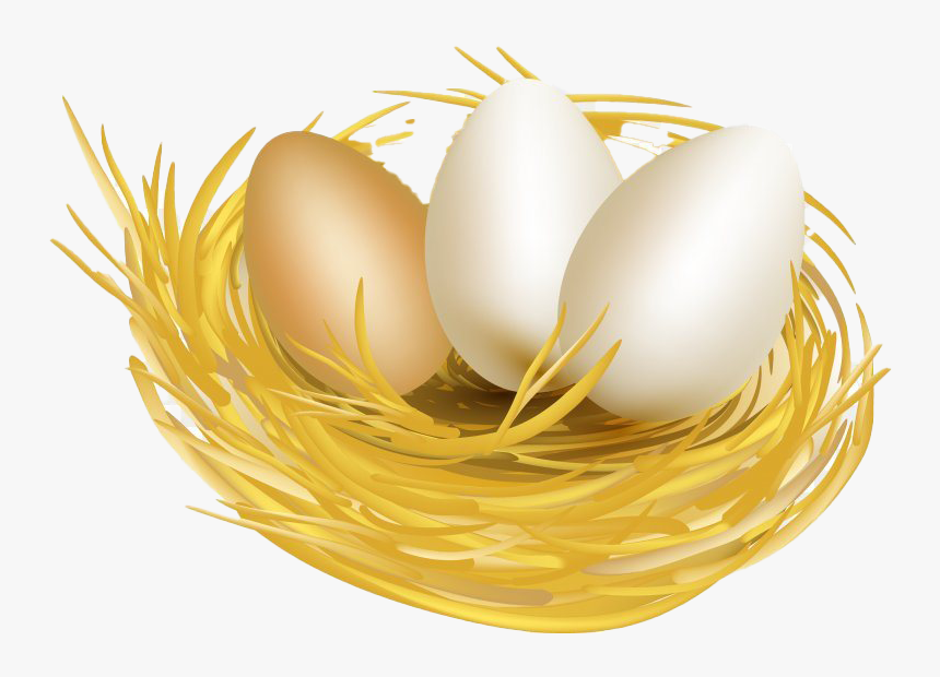 White Easter Egg Png Free Download - Chicken Eggs & Nest Clipart, Transparent Png, Free Download