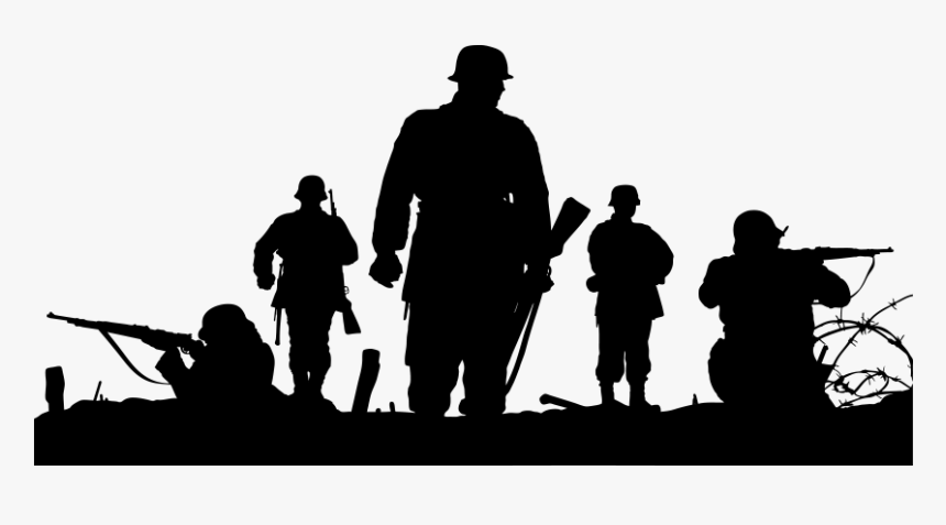 Soldier Silhouette War - Soldiers Silhouette Png, Transparent Png, Free Download