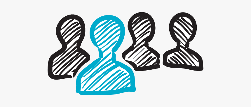 Icon Of A Group Of Four People With An Obscured View - Illustration, HD Png Download, Free Download