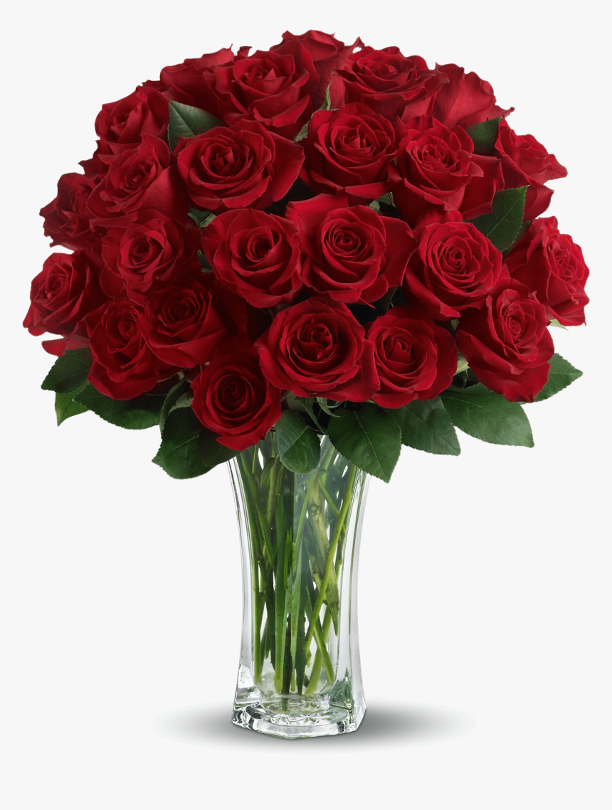 Transparent Valentine Roses Clipart - Long Stemmed Red Roses, HD Png Download, Free Download