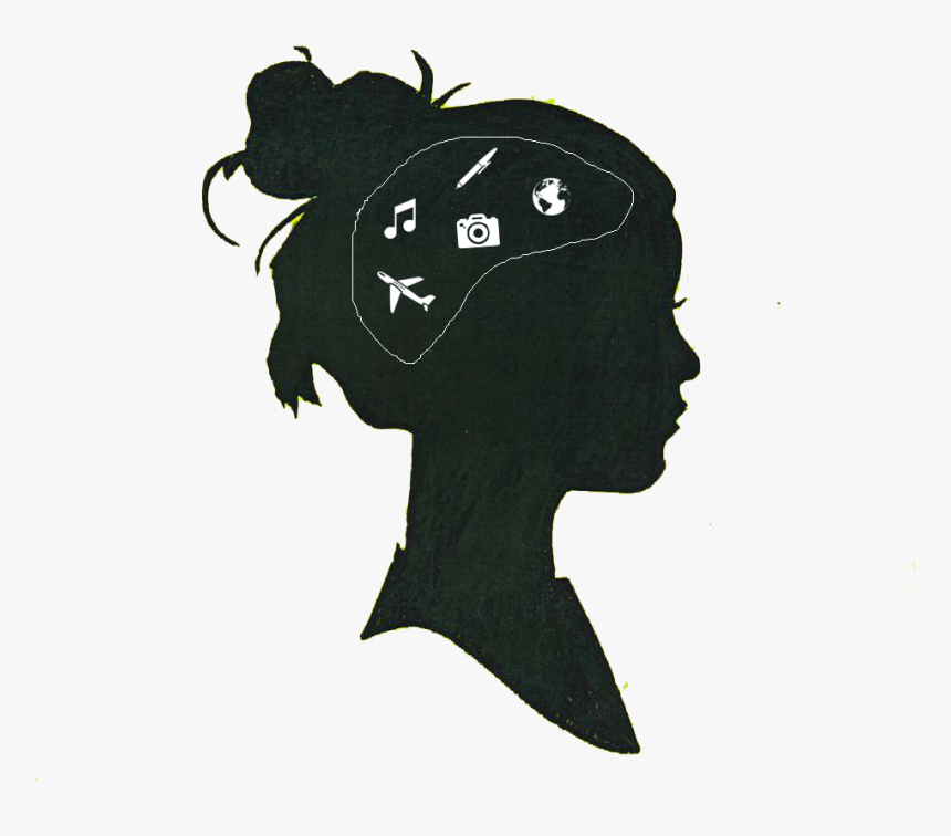 Kari De Karina - Outline Of A Girl Face Side View, HD Png Download, Free Download