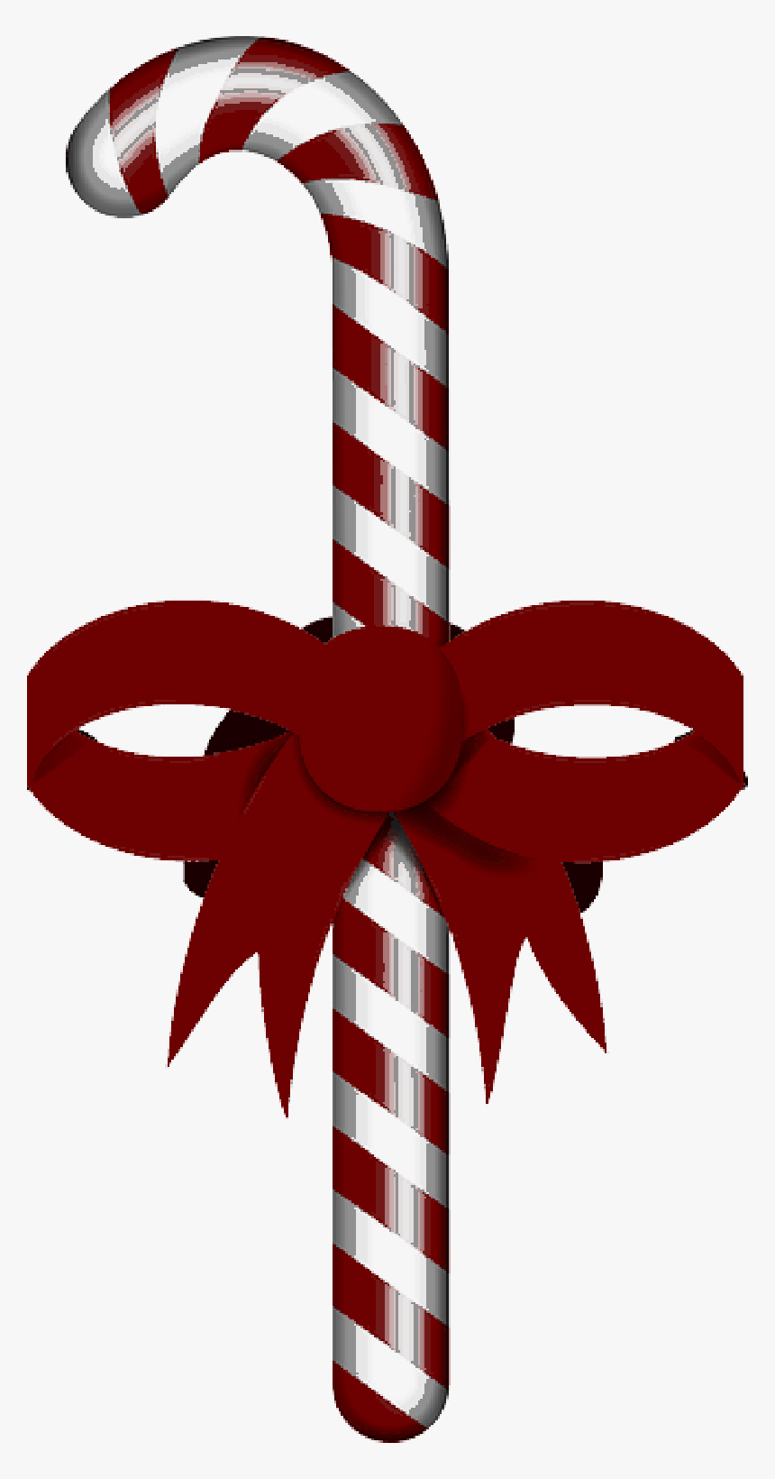 Red, Stick, Ribbon, Candy, Christmas, Bow - Candy Cane Clip Art, HD Png Download, Free Download