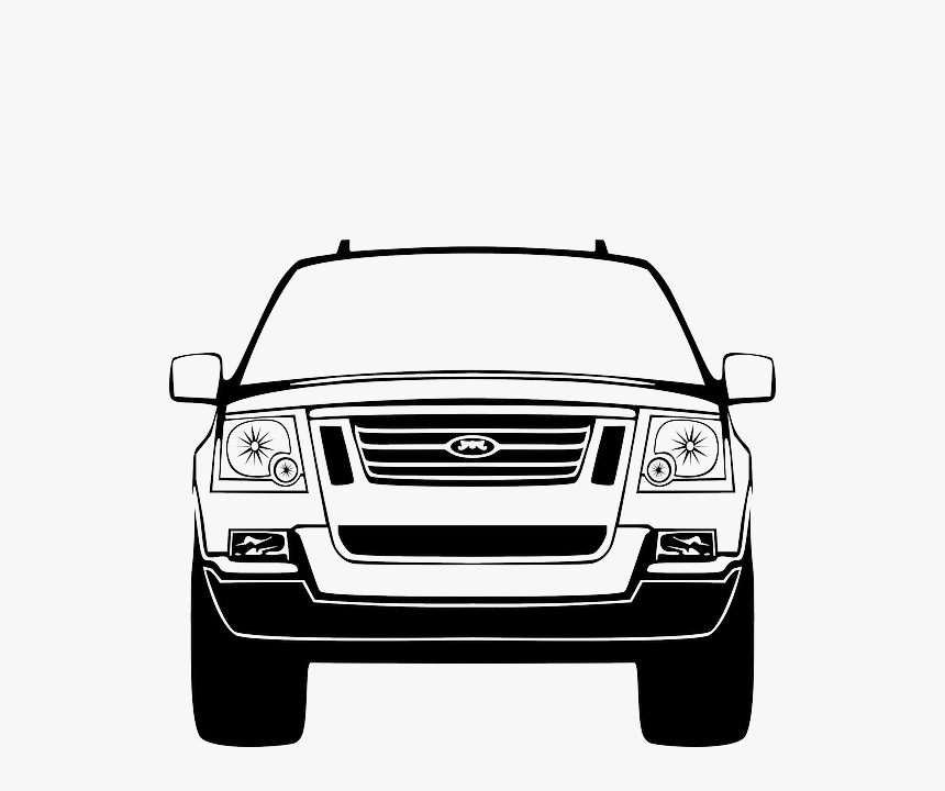 Car, Transportation, Front, Suburban, Assault, Vehicle - Car Front Silhouette Png, Transparent Png, Free Download