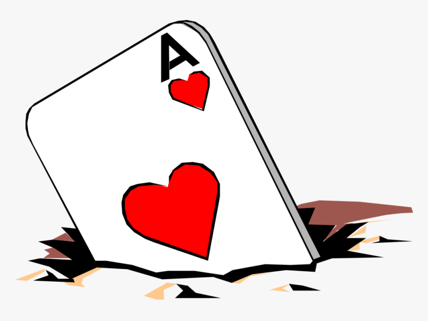 Vector Illustration Of Playing Cards Ace In The Hole - Idiom Expression The Ace In The Hole, HD Png Download, Free Download