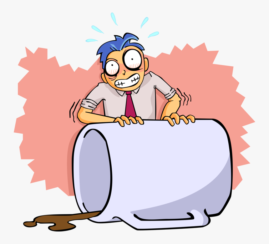 Vector Illustration Of The Negative Effects Of Drinking - Too Much Caffeine Cartoon, HD Png Download, Free Download