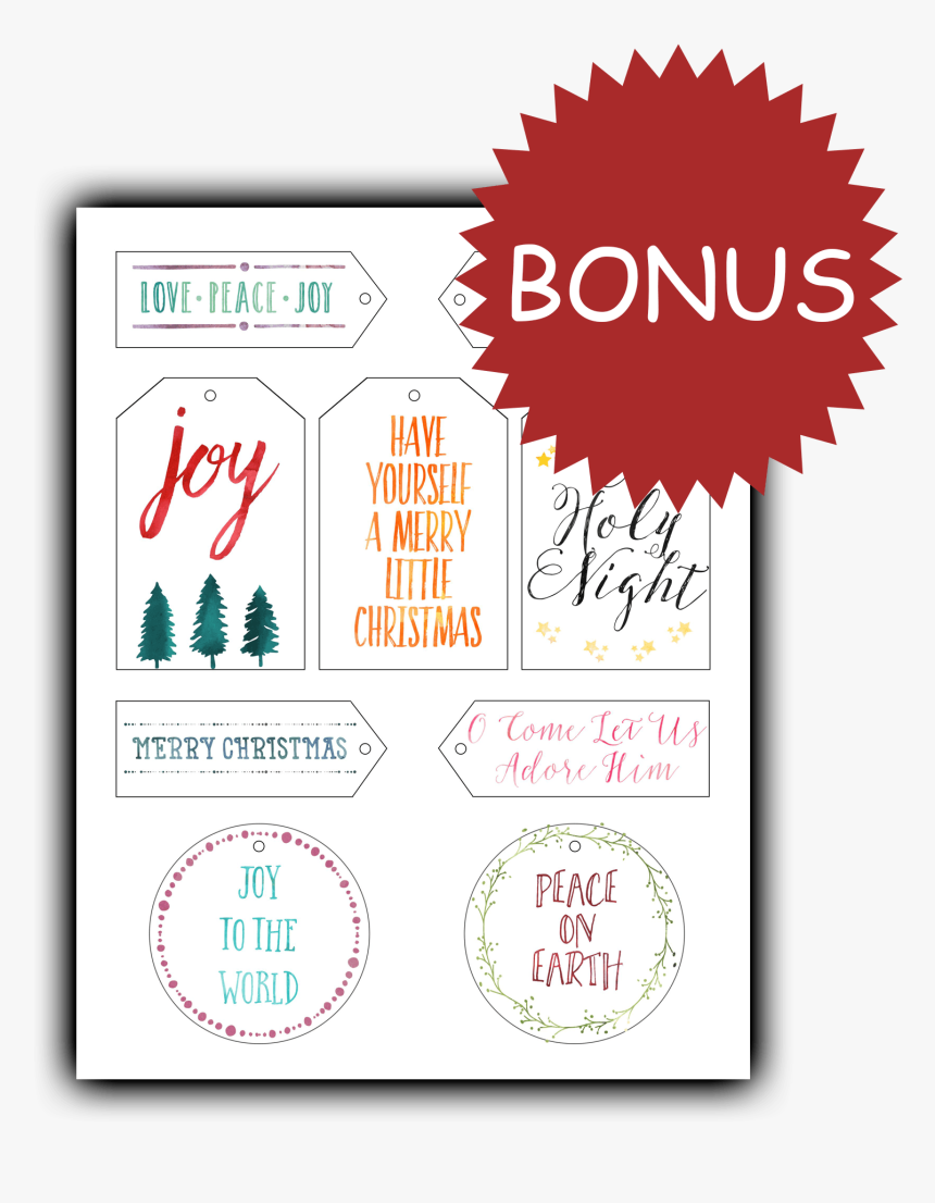 Transparent Christmas Gift Tag Clipart Free - Christian Christmas Gift Tag, HD Png Download, Free Download