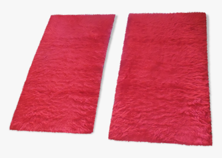 Set Of 2 Mat Bright Red Wig, Vintage 70"s"
 Src="https - Leather, HD Png Download, Free Download